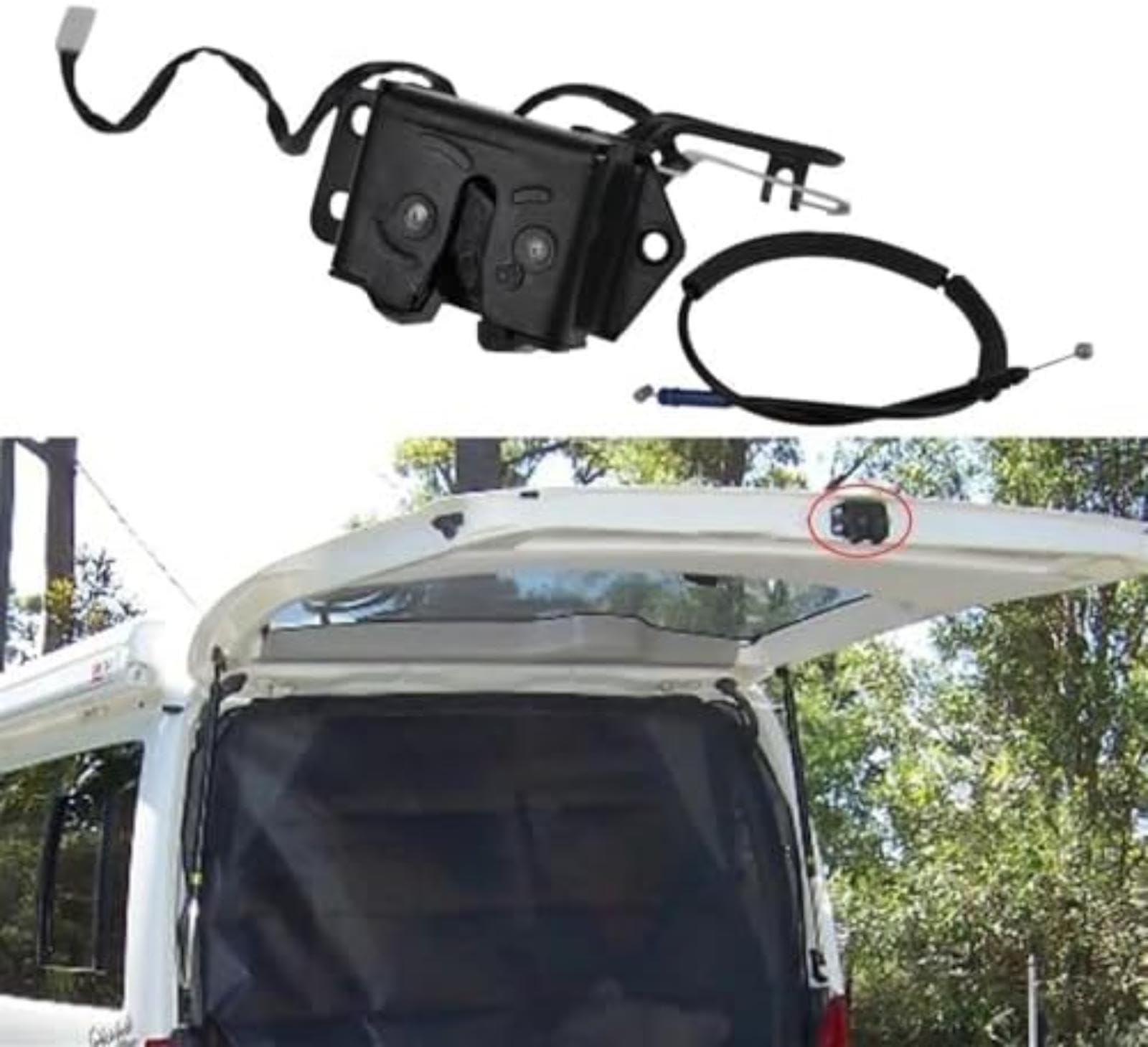 Zamek bagażnika, dla TOYOTA, dla Hiace, dla osób dojeżdżających do pracy, dla Grandia Gl, dla Super, dla 69350-26120 69350-26121 Zatrzask tylnych drzwi tylnej klapy i kabel (Lock) (Lock)