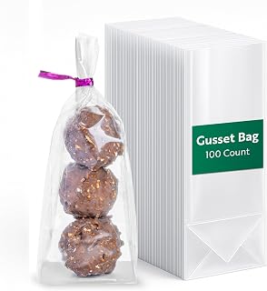 Restaurantware Clear Plastic Gusset Bag, 2 x 1.5 x 5 In, 100 Pack