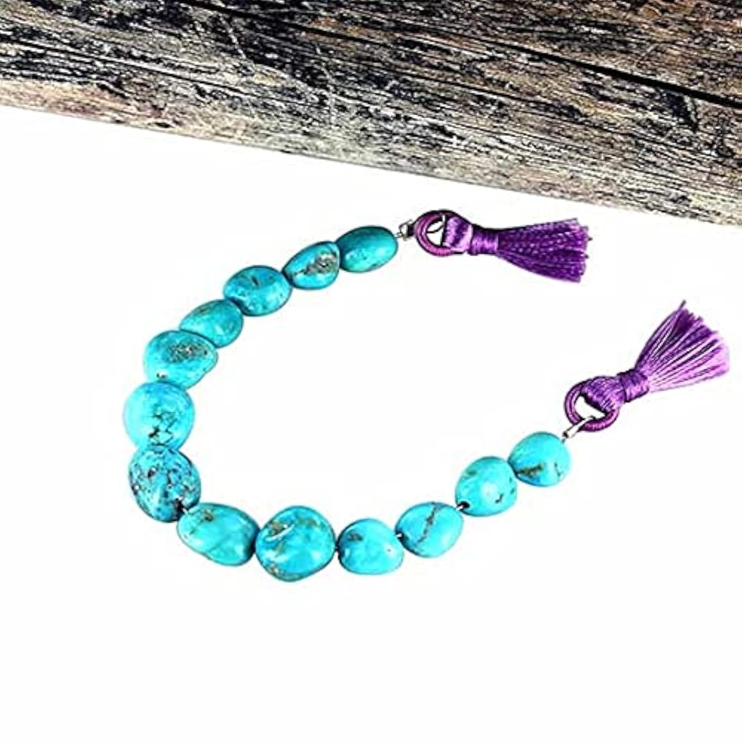 Perles Turquoise LKBEADS 7-12mm, Idéal pour Bijoux Bohèmes et Looks d'Été