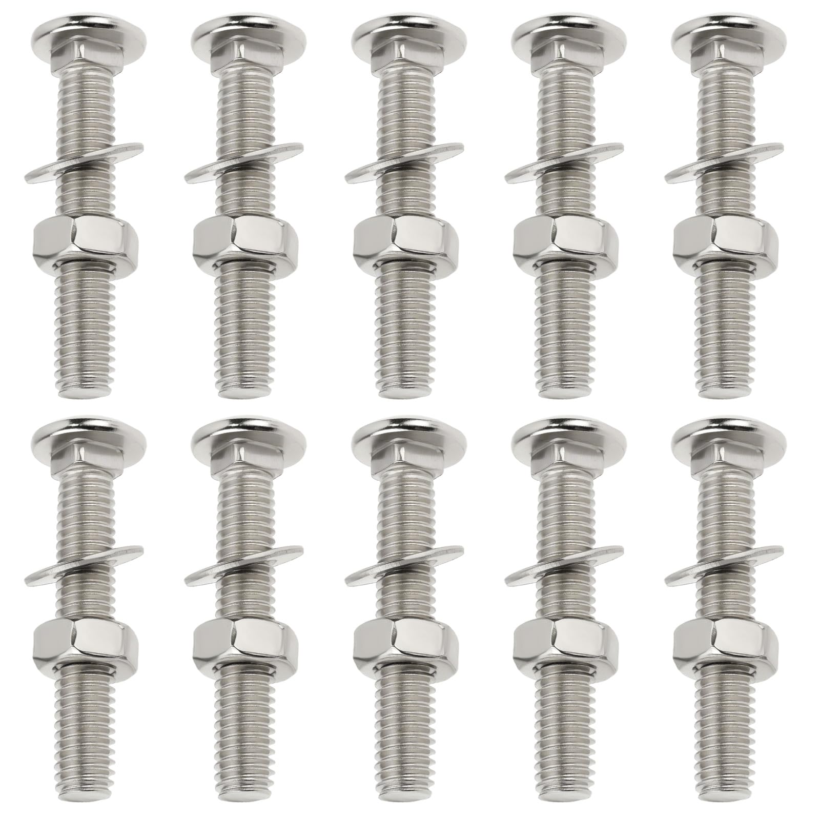 OTOTEC 48 Sets M6x35 Nuts Bolts Washers Set Hardwood Bench Slat