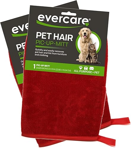 Evercare Guante removedor de pelo para mascotas, 2 unidades