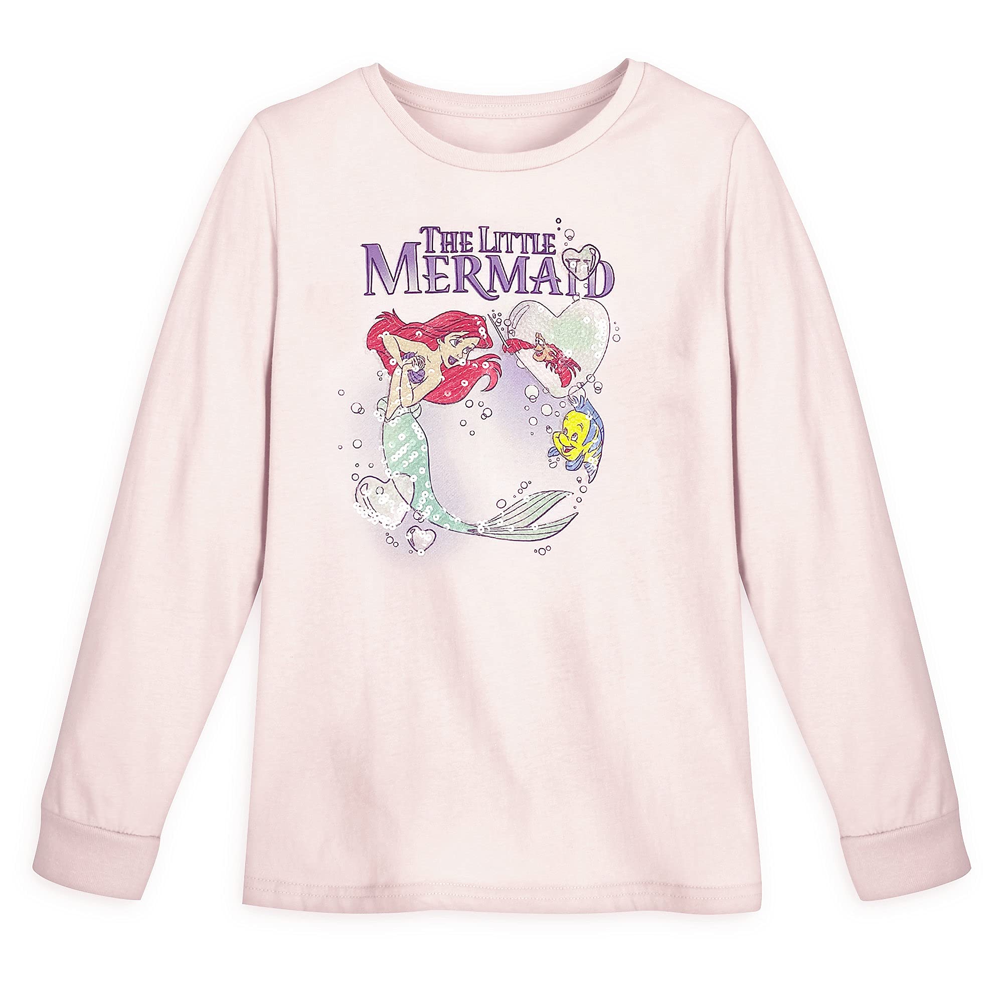 Disney The Little Mermaid Langarm-T-Shirt mit Pailletten für Mädchen