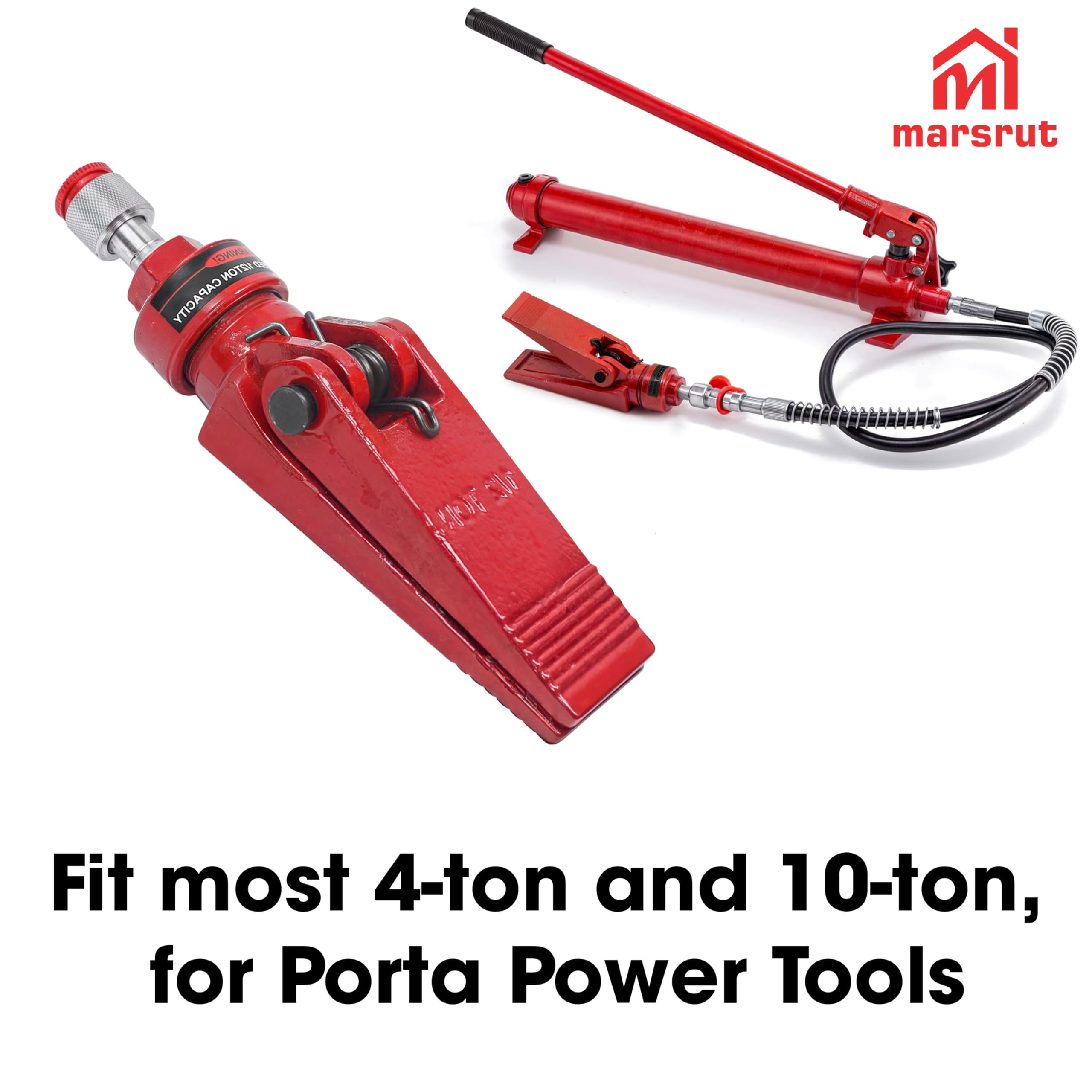 Mandíbula esparcidora hidráulica para Porter Power de 1/2 tonelada, reemplazo de herramienta esparcidora de 3-3/4 pulgadas, medio acoplador de mandíbula de apertura, NPT de 1/4 pulgadas (1 unidad)