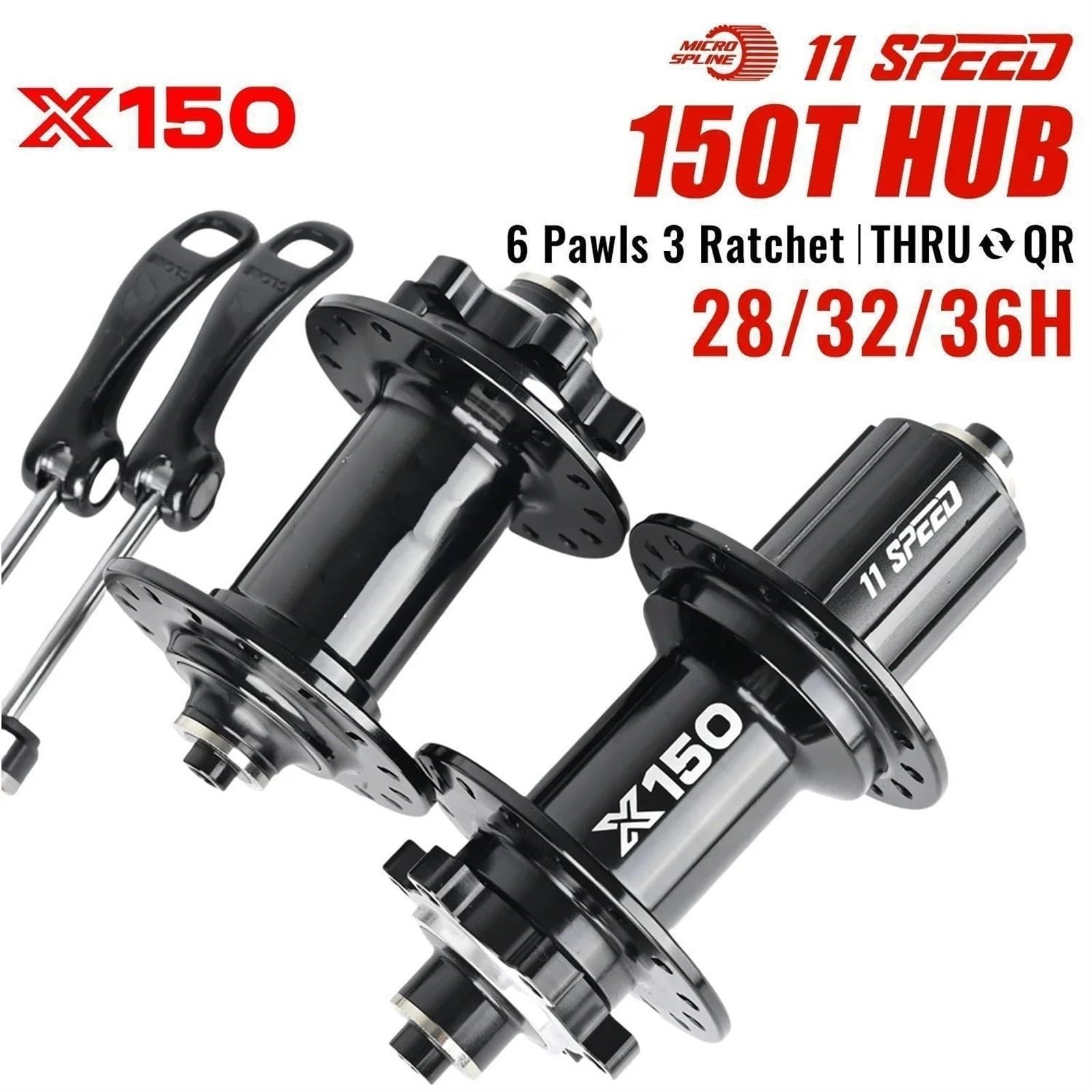 Piasta rowerowa X150 6 zapadek 3 zęby 150 kliknięć 32 28 36 otworów HG SX NX 8 9 10 11 12 prędkości smarowanie hałas piasta roweru górskiego