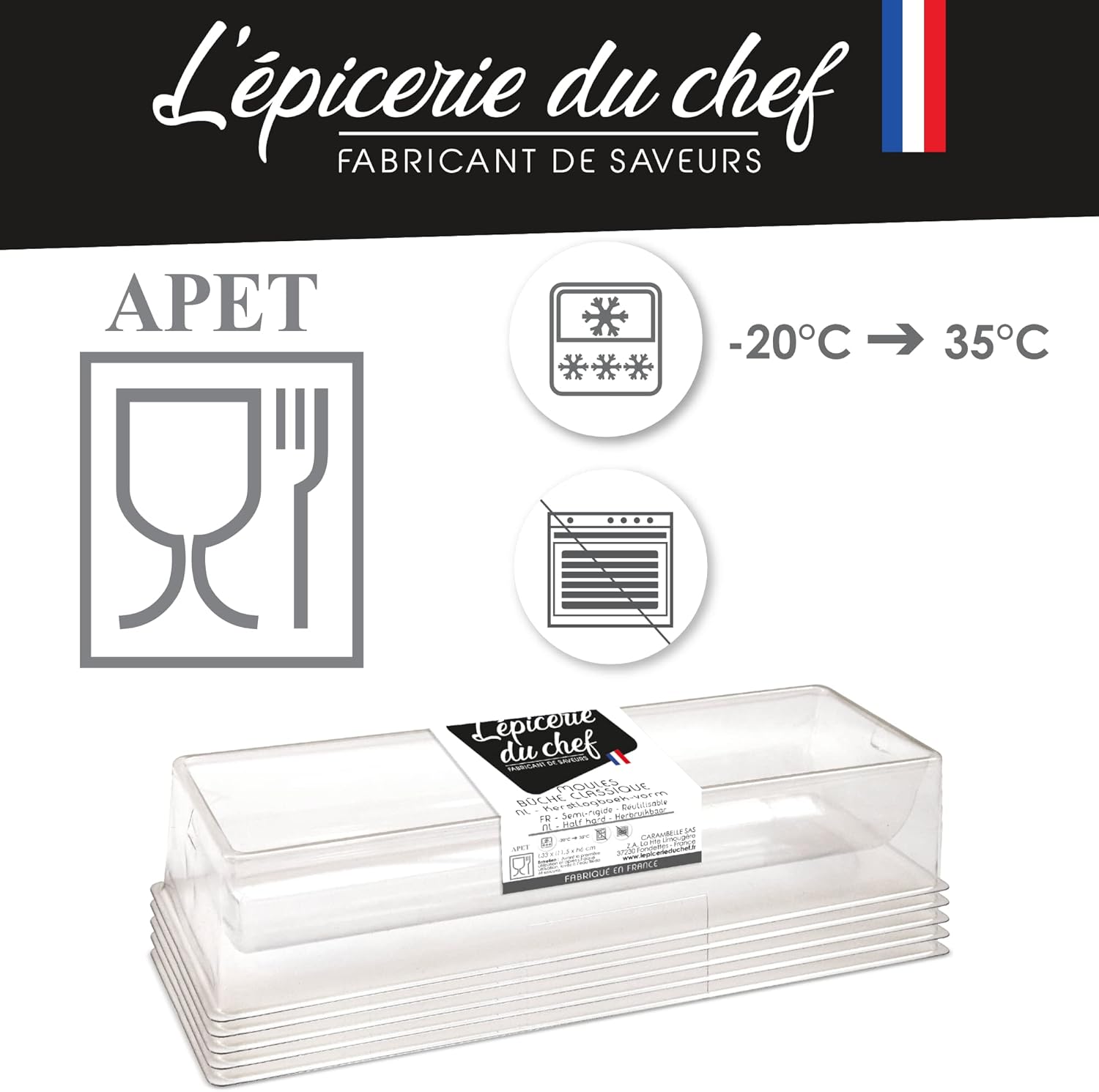 Epicerie du Chef 5 Classic Log Moulds