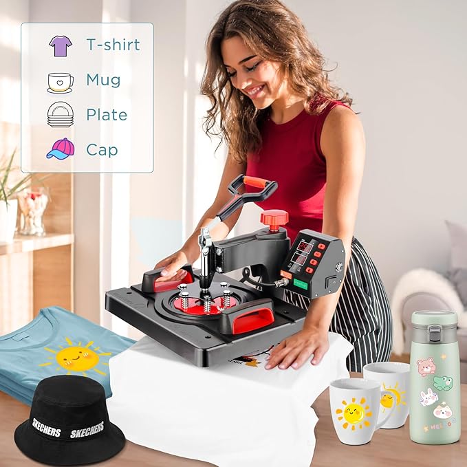 Prensa Térmica AKEYDIY 8 en 1, 12x15 Pulgadas, Sublimadora miniatura 6