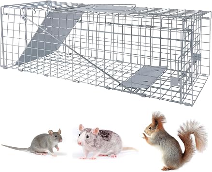 Live Rat Cage Trap | Humane Mouse Traps & Rat Traps - All Weather, Home & Animal Friendly Reusable Rat, Mouse, Squirrel, Mole, Rabbit, Rodent Solution - Mouse Traps for Indoors/Outdoors Large