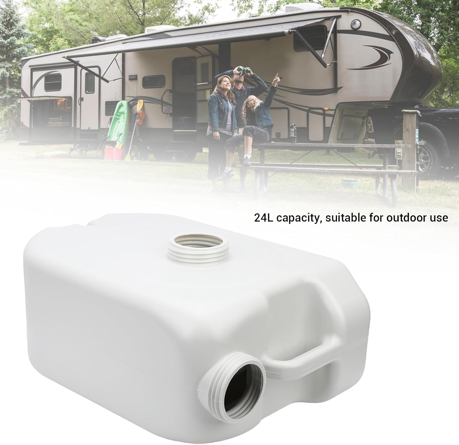 HEEPDD Portable Water Tank with Food Grade Safe Design, Freshwater Tanks & Inlets Design, 24L Lightweight RV Water Container for Outdoor Camping and Hydration Portable Tank with