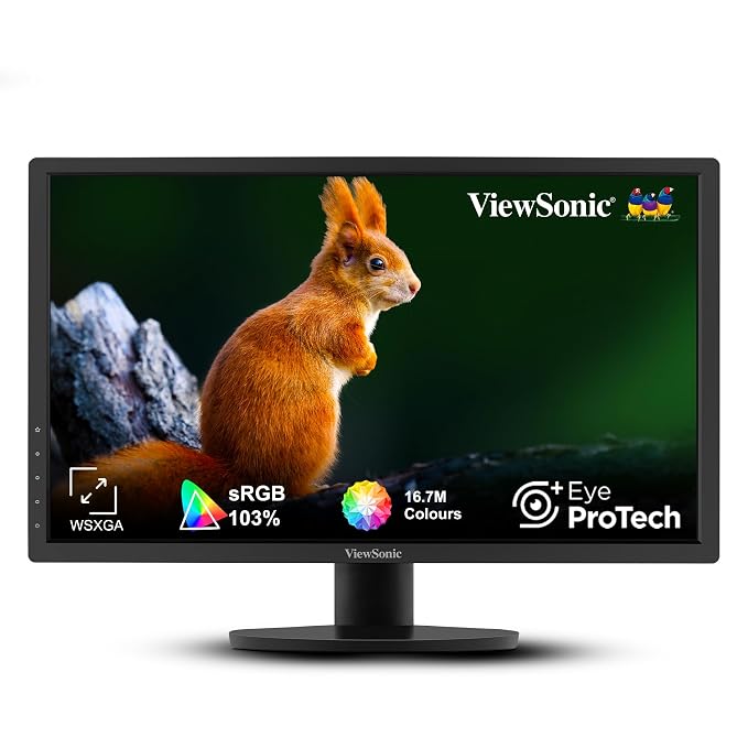 ViewSonic VA2025-H 50.8 Cm (20") Monitor for Home and Office Use | WSXGA TN Panel, 250nits Brightness, 60Hz, 5ms, Flicker Free, Eye ProTech, Eco Mode, VESA Compatibility, HDMI, VGA
