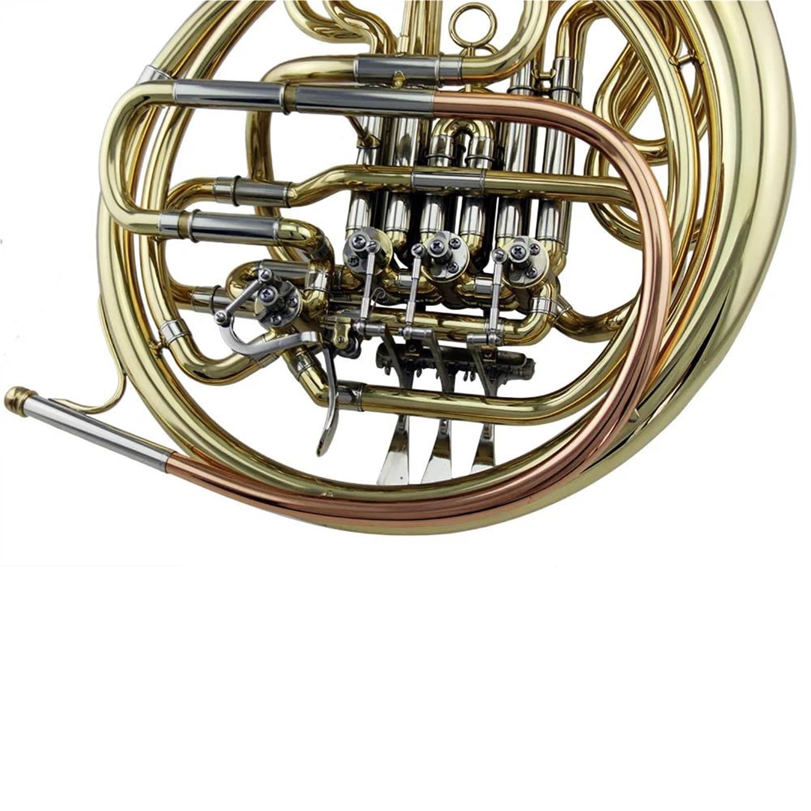 Corno Francese Strumento Musicale Professionale A Doppio Corno Francese A 4 Tasti Laccato Oro