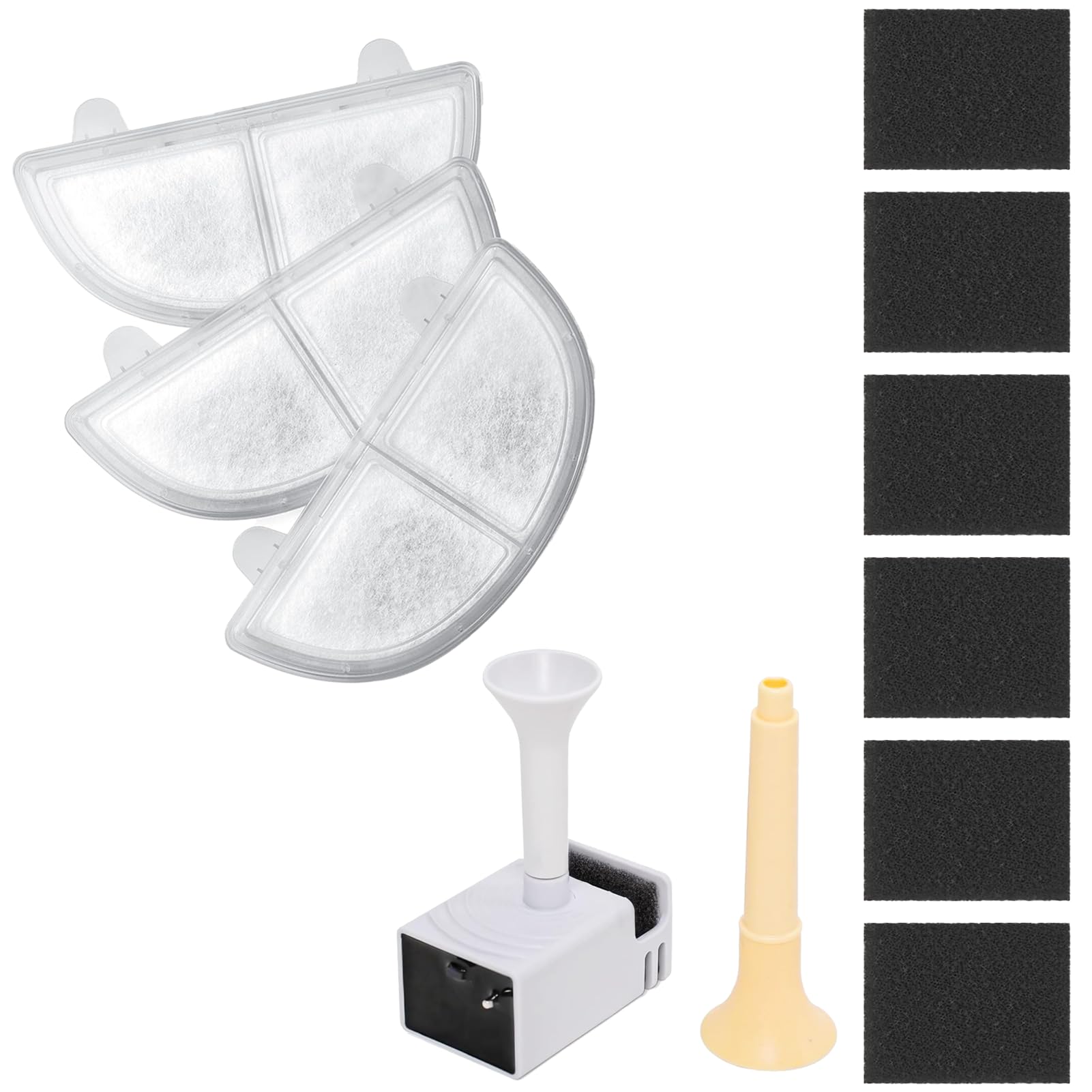 Amazon.com: Homerunpet Pet Fountain Filters Replacement 3pc & Water ...