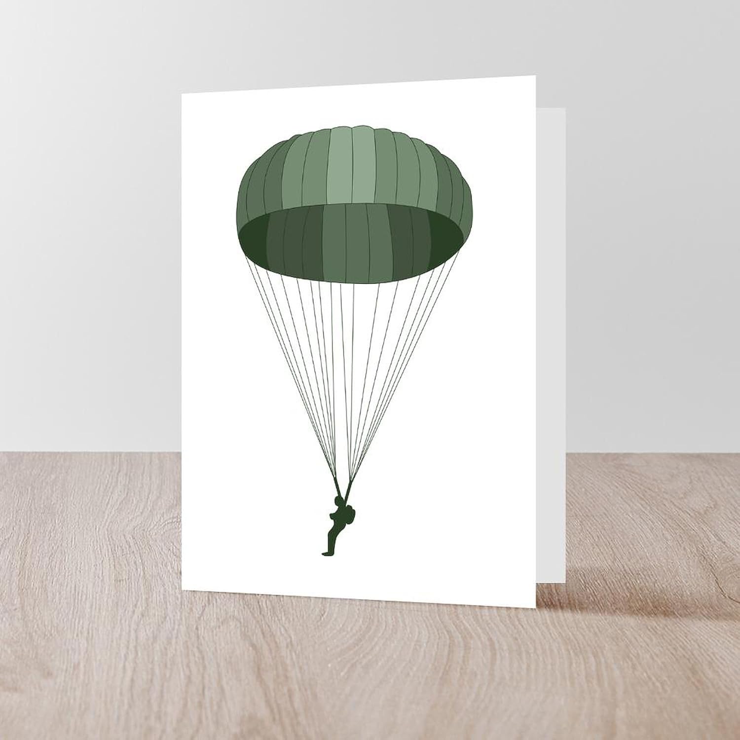 CafePress Airborne Paratrooper Greeting Cards Greeting Card (20-pack), Note Card with Blank Inside, Birthday Card Glossy