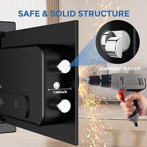 Miniatura 2 de WASJOYE Caja fuerte, caja de seguridad ignífuga con teclado digital, caja de seguridad para el hogar de 1.0 pies cúbicos con estante extraíble para