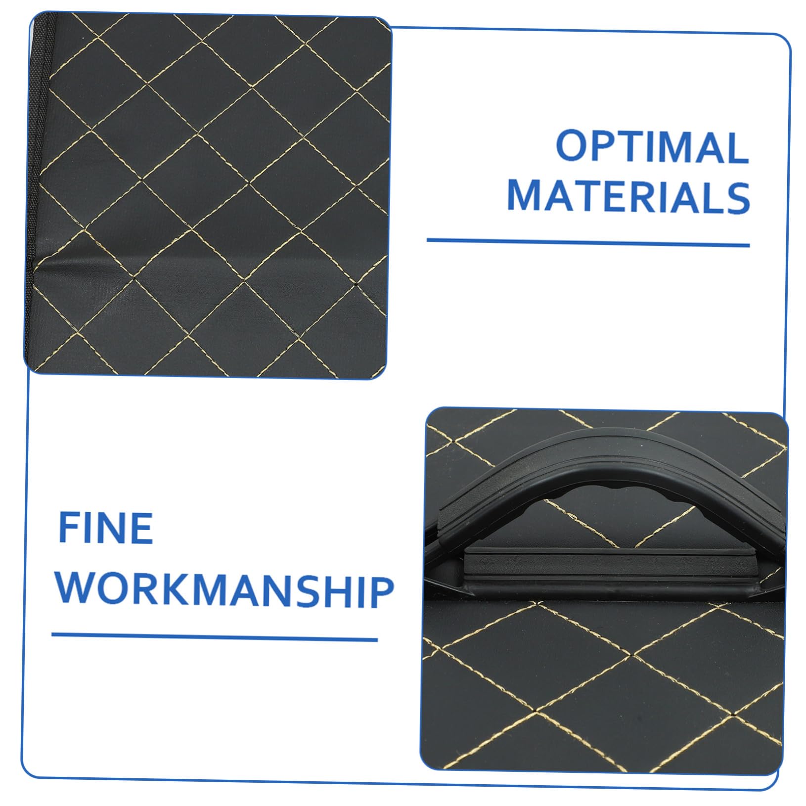 BESTYASH Organizer Scatola Cuoio Auto in Pieghevole Bagagliaio Nero | Vano Posteriore Dell’auto, Facile da Pulire e Riutilizzabile, Finitura Elegante e Raffinata