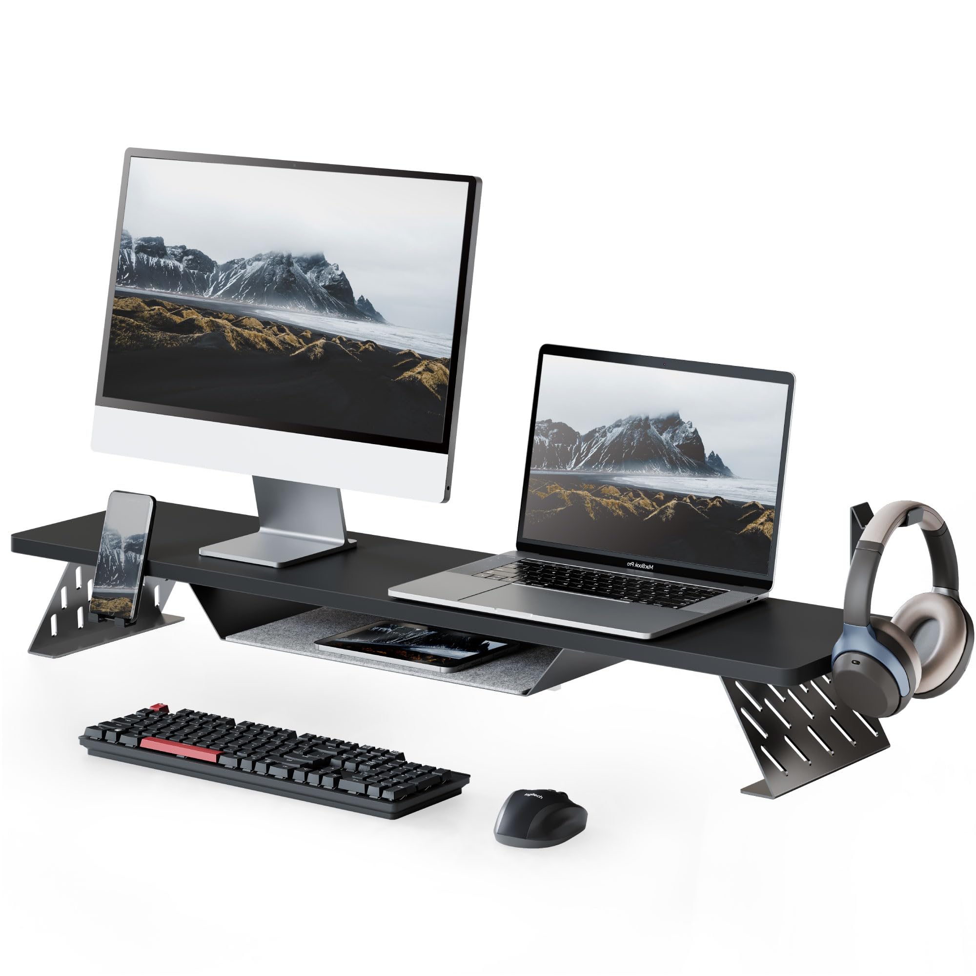 Amazon.co.jp: Fenge モニター台 卓上 デスクシェルフ モニター