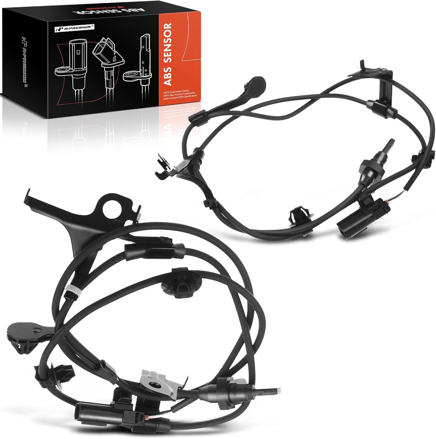 A-Premium ABS Wheel Speed Sensor Compatible with Toyota Models - Yaris 2011-2018, L4 1.5L - Front Driver and Passenger Side, 2-PC Set, Replace# 89542-52090, 89543-52090