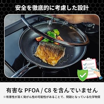 HexClad Hybrid Non-Stick Frying Pan 10.2 inches 26 cm Non-Stick Treatment IH/Oven/Dishwasher Safe