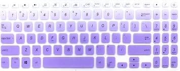 Silicone Keyboard Skin Compatible for ASUS VivoBook 15 S15 F515 S530FA S530UA S530UN 15.6", ASUS VivoBook F512 F512DA F512FA F512JA, Vivobook X512 X512DA X512FA X509 X509FA Purple Ombre