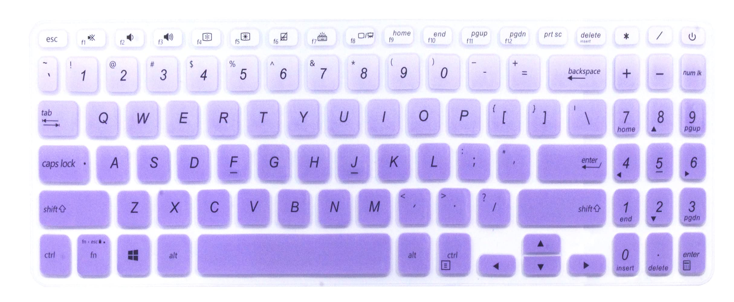 Silicone Keyboard Skin Compatible for ASUS VivoBook 15 S15 F515 S530FA S530UA S530UN 15.6", ASUS VivoBook F512 F512DA F512FA F512JA, Vivobook X512