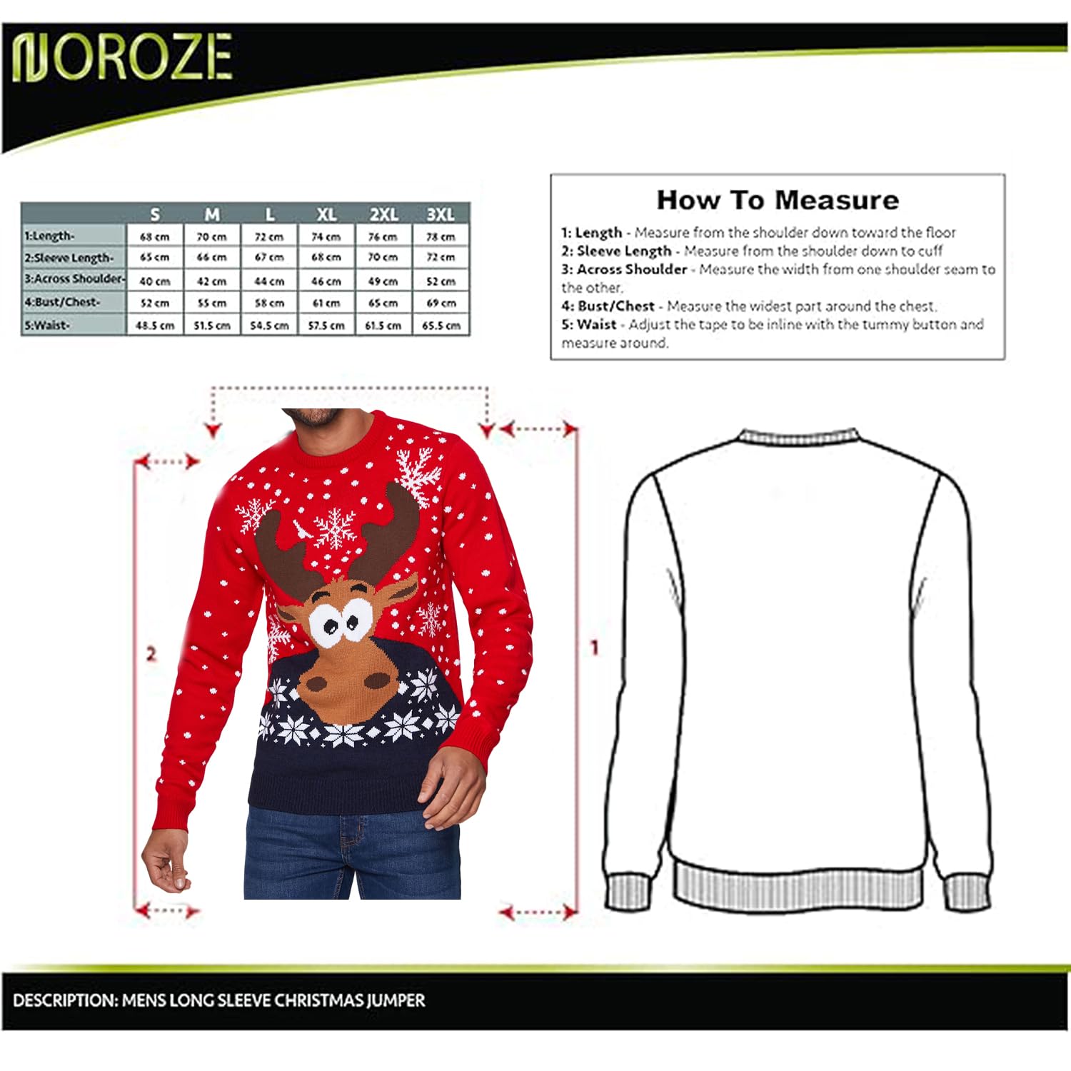 NOROZE Hombre Jersey Alce Feliz Navidad para de Navidad Reno Elfo Fútbol FC Novedad Jersey