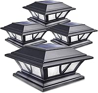 Vista 7 de SIEDiNLAR Luces solares para postes al aire libre, 2 modos, luz LED para cubierta de valla de 4 x 4, 5 x 5, 6 x 6 pulgadas, decoración de jardín