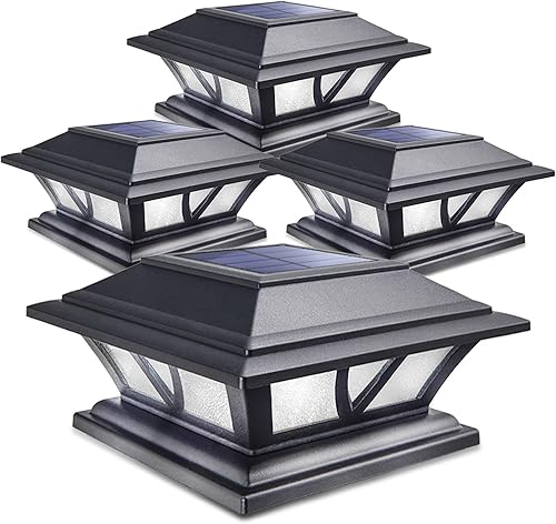 Miniatura 1 de Siedinlar Luces solares para postes al aire libre, 2 modos de luz LED para valla de cubierta de 4 x 4, 5 x 5, 6 x 6, decoración de patio, jardín,