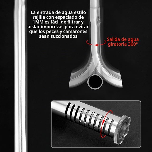 Foto 4 de 7 de QWORK® Skimmer de Acuario, Skimmer de Superficie de tubería, Skimmer de Superficie de Agua