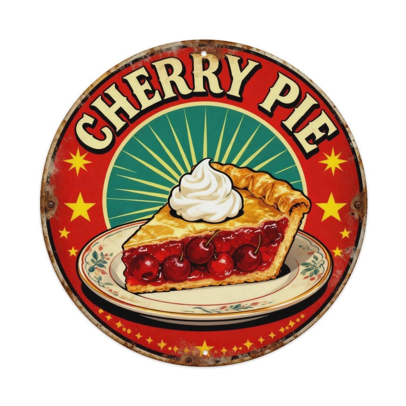 Cherry Pie Diner Sign Metal Tin Sign Plaque