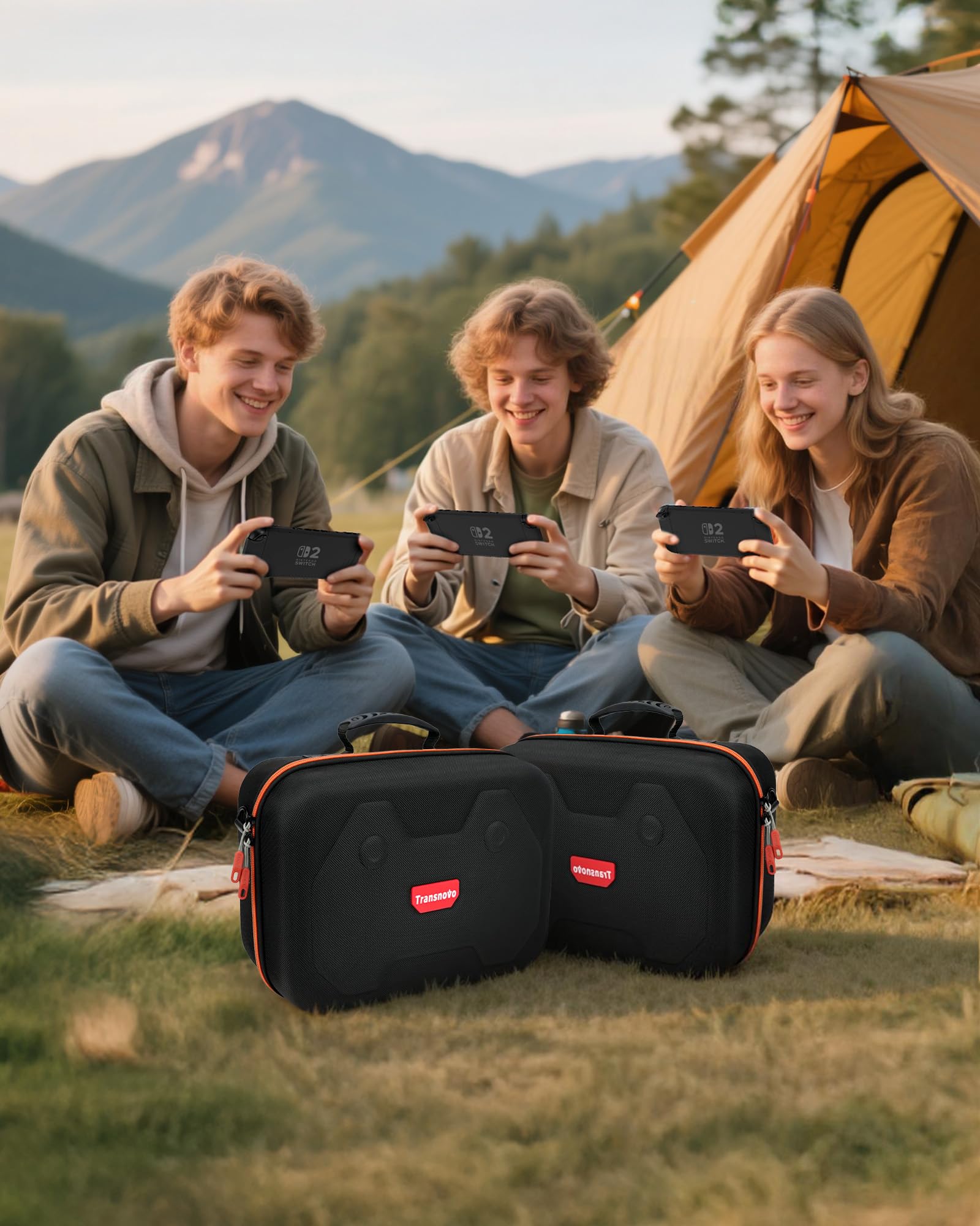 Pochette de Transport Tout-en-Un Compatible avec Nintendo Switch 2 2025, Housse Étui de Protection Rigide Grande Capacité avec 16 Emplacements pour Cartes, pour Console Switch 2 et Accessoires