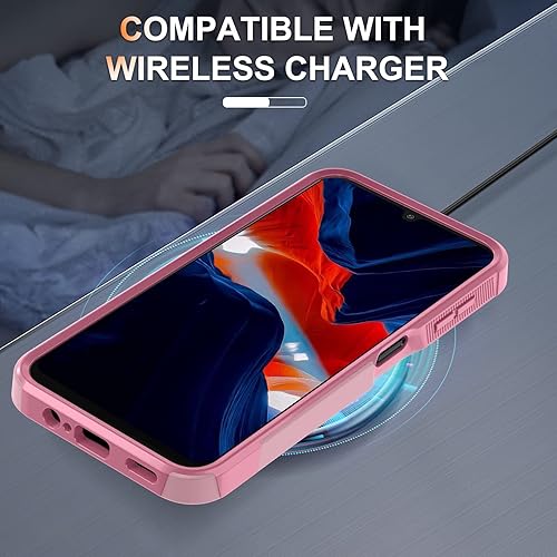 Miniatura 6 de Funda para Samsung Galaxy A14 5G con 1 protector de pantalla de vidrio templado y 1 funda para lente de cámara, resistente y a prueba de golpes