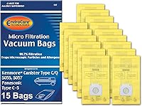 Vista 1 de Envirocare Bolsas de vacío de repuesto compatibles con aspiradoras Kenmore tipo C/Q. 5055, 50557 y 50558 Panasonic tipo C-5, paquete de 15