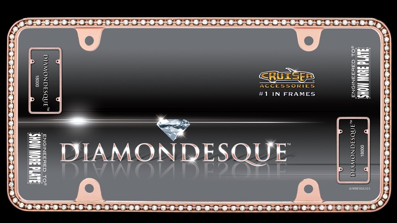 Cruiser Accessories 18000 Diamondesque License Plate Frame