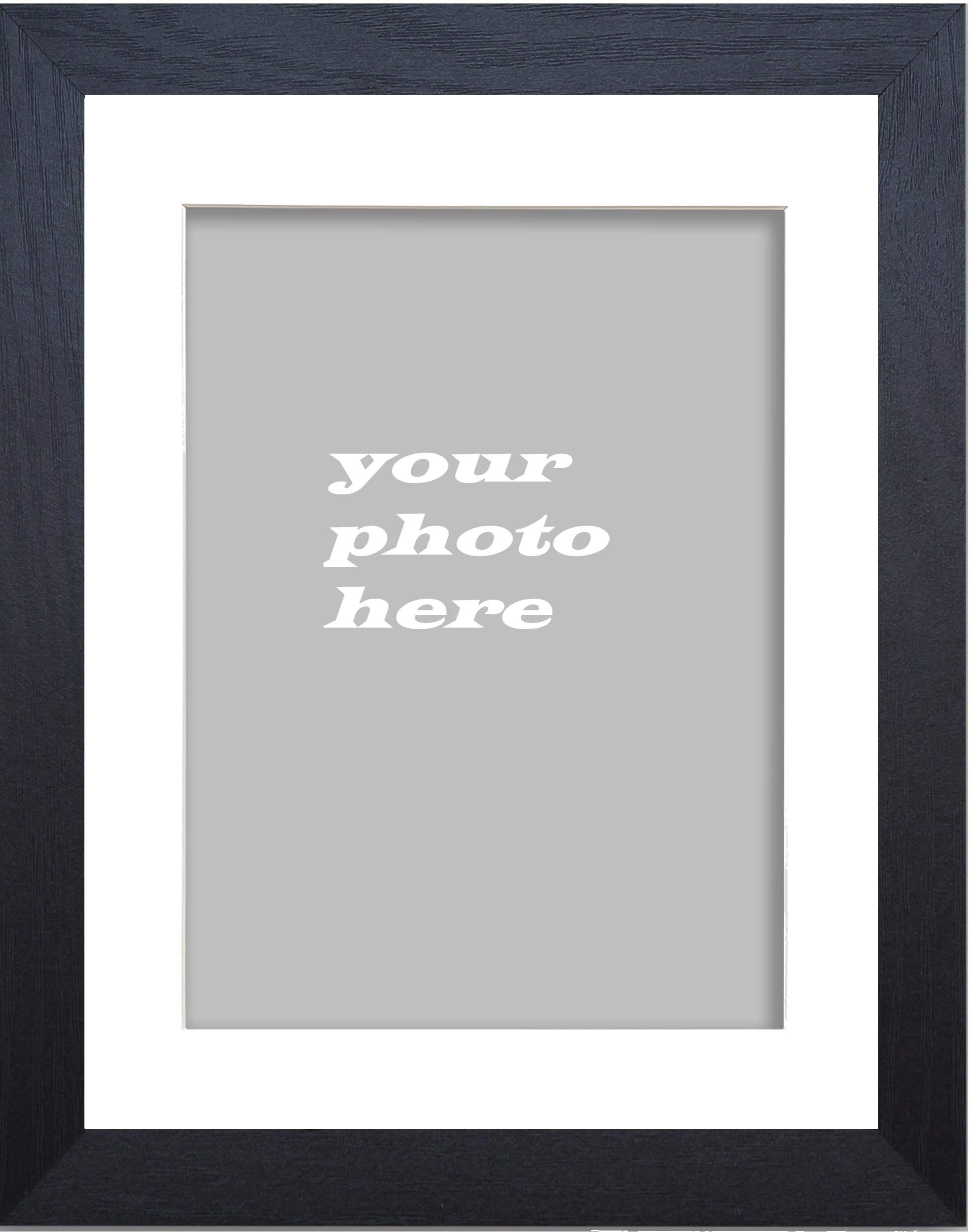 Opfr Black Frame With White Mount Black,White,Oak,Picture,Photo,Poster Frames With White Mount (, A2 Frame For A3 Picture Size)