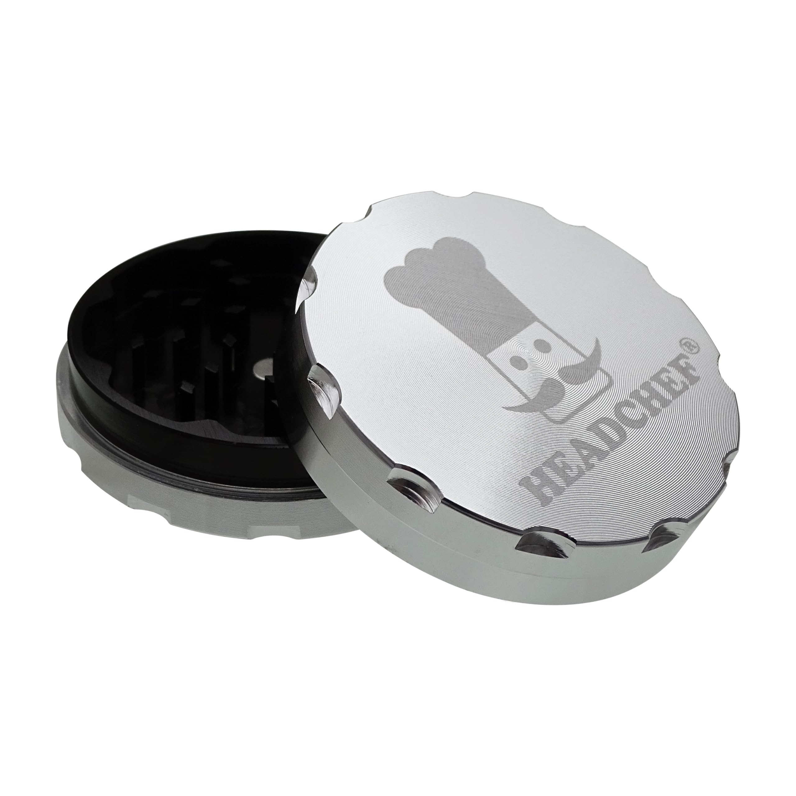 Headchef Silver Razor Grinder 62Mm 2 Part (Silver)