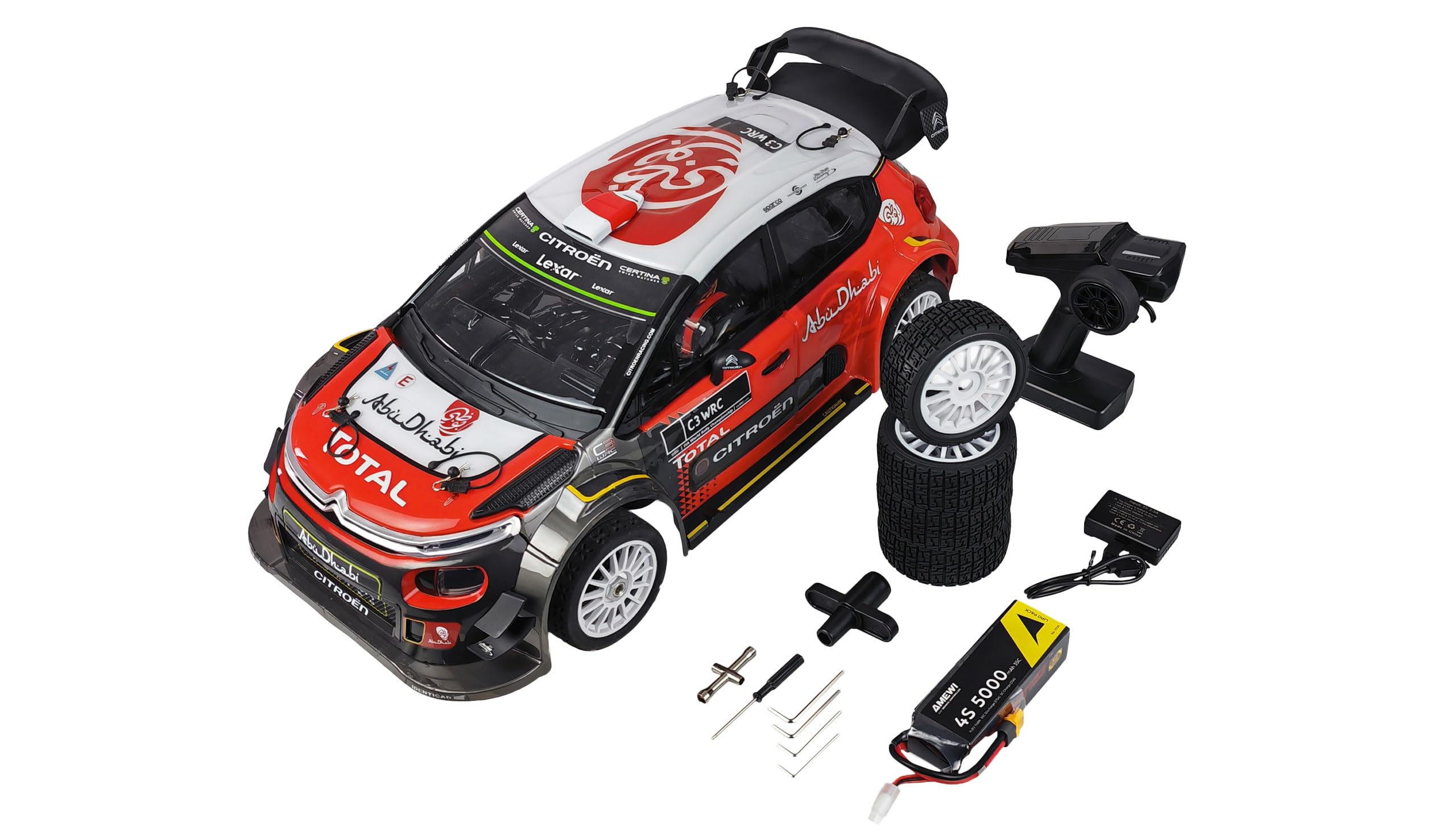 Hyper Go Citroen C3 WRC Rally sin escobillas 4WD 1:7 RTR teledirigido RC