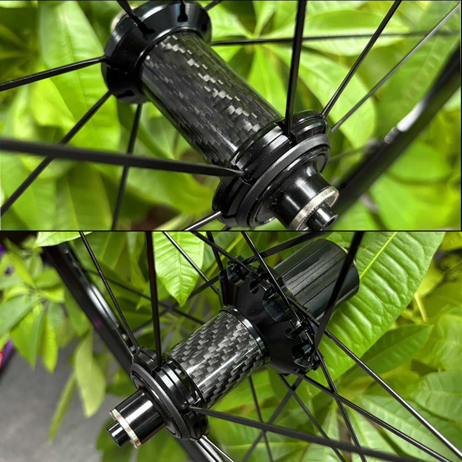 Felga aluminiowa, Zestaw kół szosowych 700C 30/40/50 mm wielokolorowe piasty dwuwarstwowy stop aluminium C/V/hamulce szczękowe 7-12 prędkości(Black Hub,50mm)