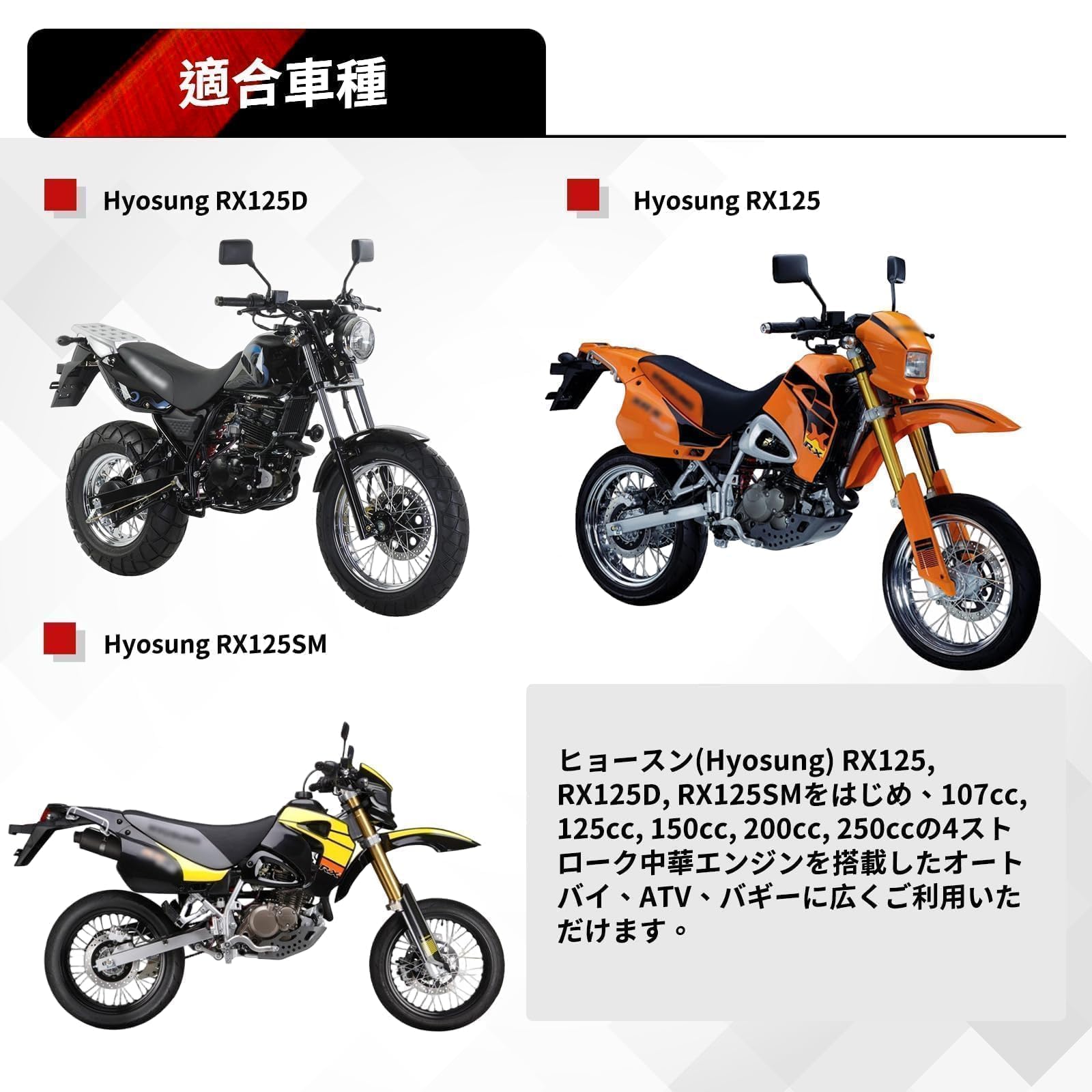 Amazon | PZ27 キャブレター 27mm JetsetMoto 交換キット ヒョースン
