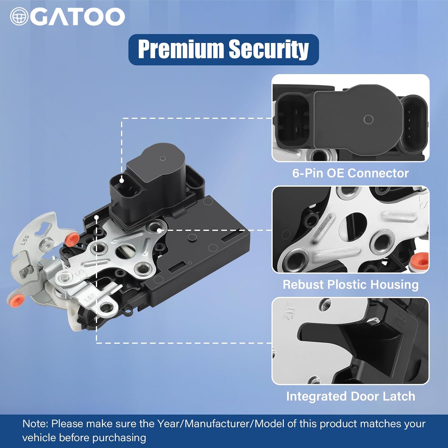 Tailgate Lock Rear Liftgate Door Actuator Hatch Trunk Latch Fit for GMC Envoy XL Chevy Trailblazer EXT Buick Rainier Isuzu Ascender Oldsmobile Bravada Saab 9-7x 2002 2003 2004 2005 2006 2007 2008 2009