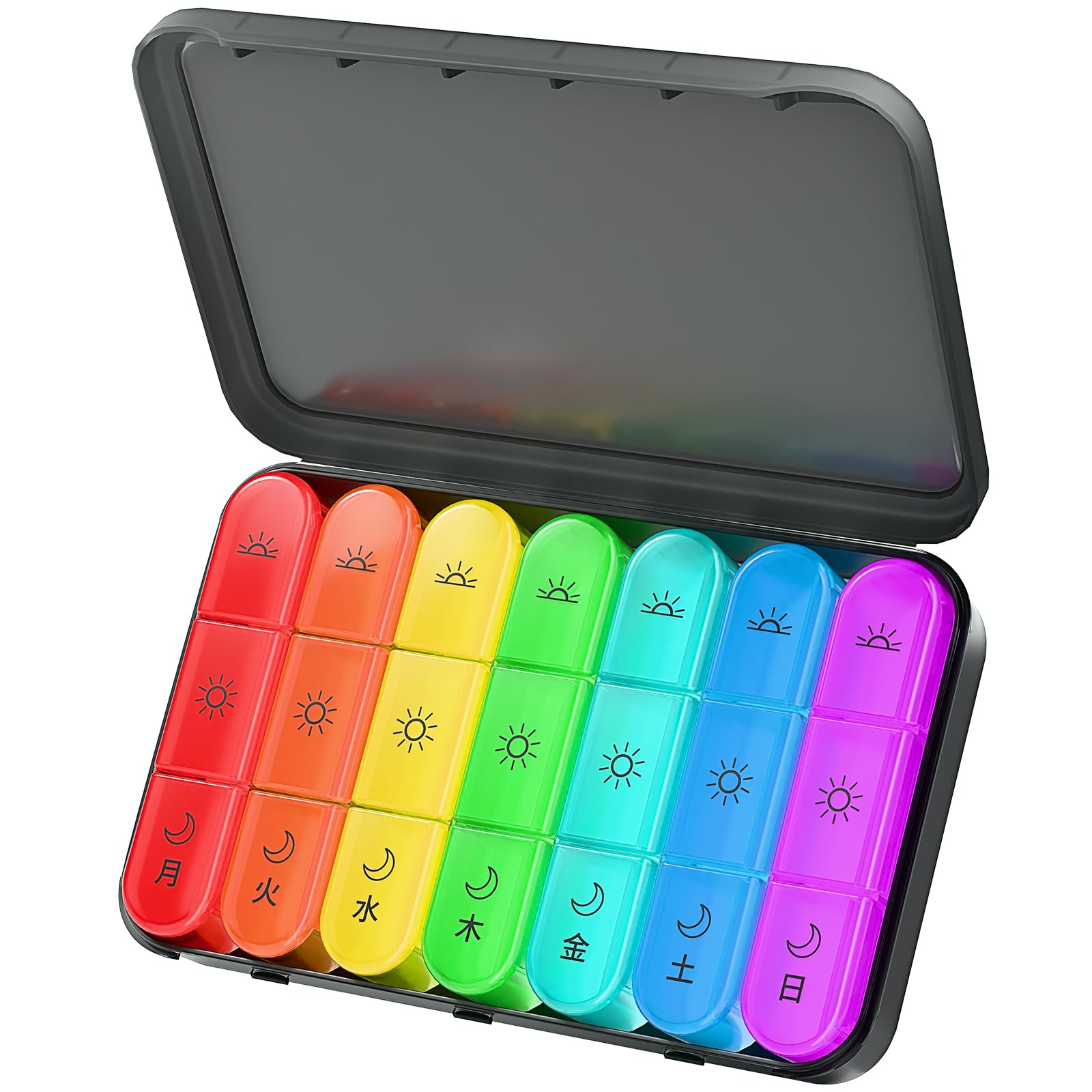 pill organizer 3 times a day, weekly pill organizer 3 times a day, pill box 7 days, pill case organizer 7 days, daily pill box organizer, medication organizer to hold vitamins and medications