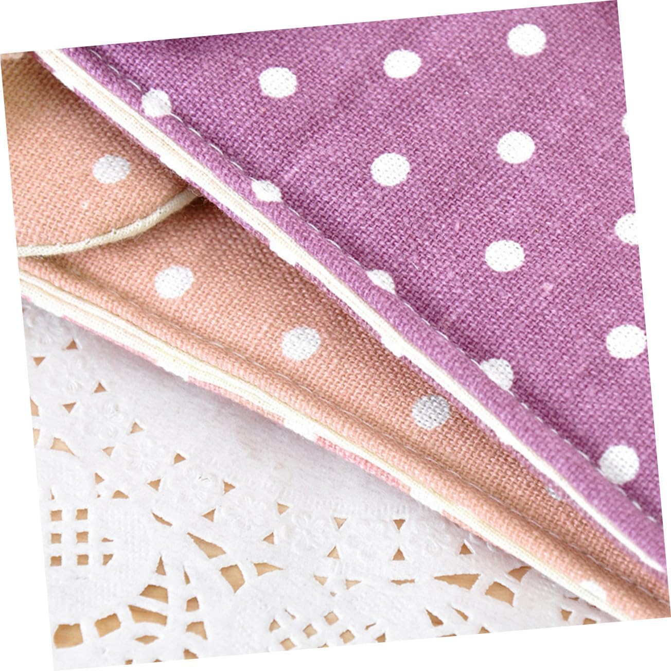Healeved 30pcs Linen Sanitary Napkin Storage Bag Portable Pouch for Feminine Products Random Colors for Travel and Outdoor Use