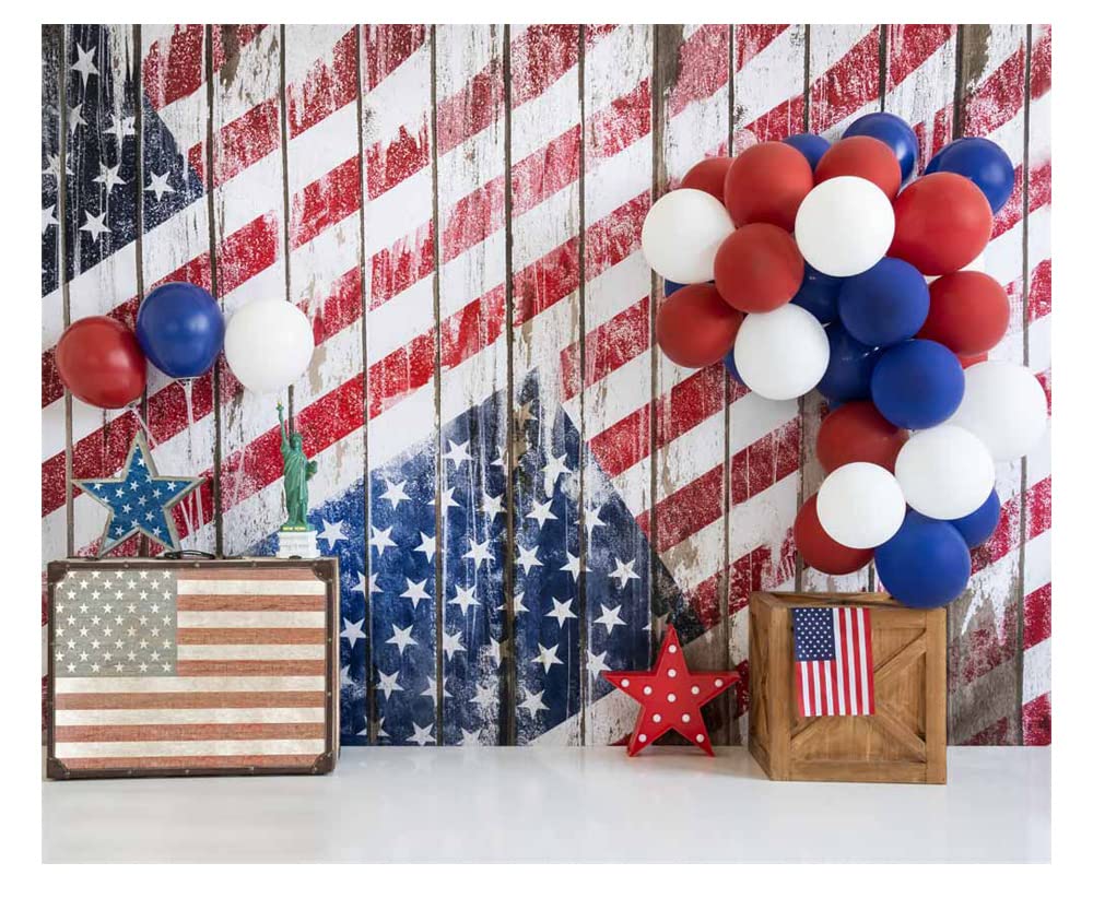 Kate 10x8ft America Flag Photographic Backdrops July 4th Independence Day Patriotic Photo Studio Background Shooting