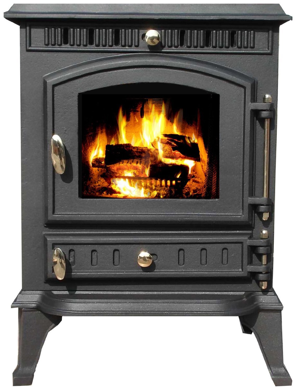 Buy FoxHunter Sharnwick 7KW Cast Iron Log Burner | Traditional Wood Burner  Multifuel Stove Heater | Free Heat Proof Oven Mit | Bronze Handles Indoor  Home Heating Log Cabin Fireplace - JA010 Online at desertcartINDIA