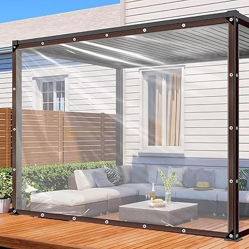 Clear Tarp - Heavy Duty Waterproof 8x16FT Plastic Tarps with