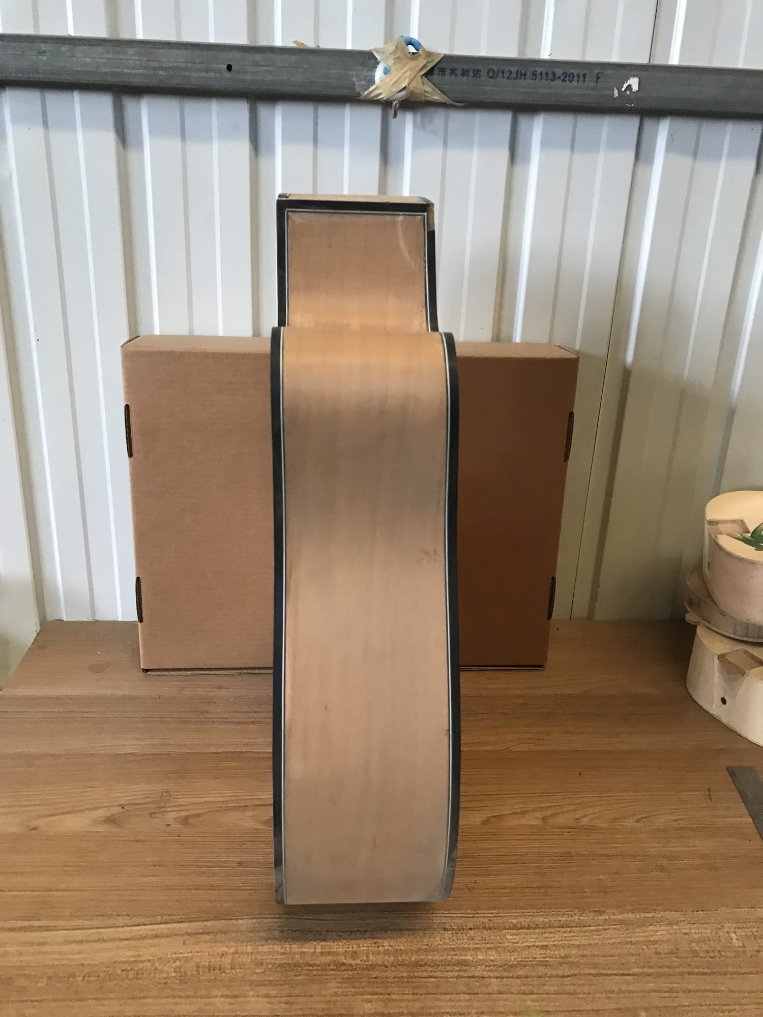 FLFL DIY Bausatz Gitarre Massivholz D Form Akustikgitarre Handmade Guitarra Anpassen 41 Zoll Fichte Furniergitarre Unvollendeter Gitarrenbausat