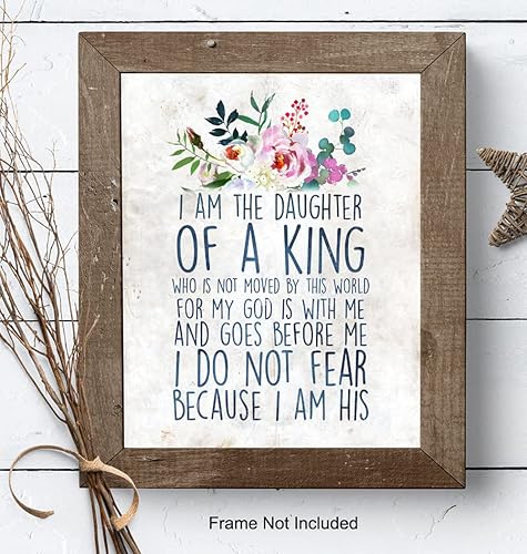 Vista 16 de Religious Wall Decor - 8x10 Inspirational Quote - Bible Verse Wall Art - Christian Scripture Print - Decor for Bedroom, Girls Room - Daughter Gifts