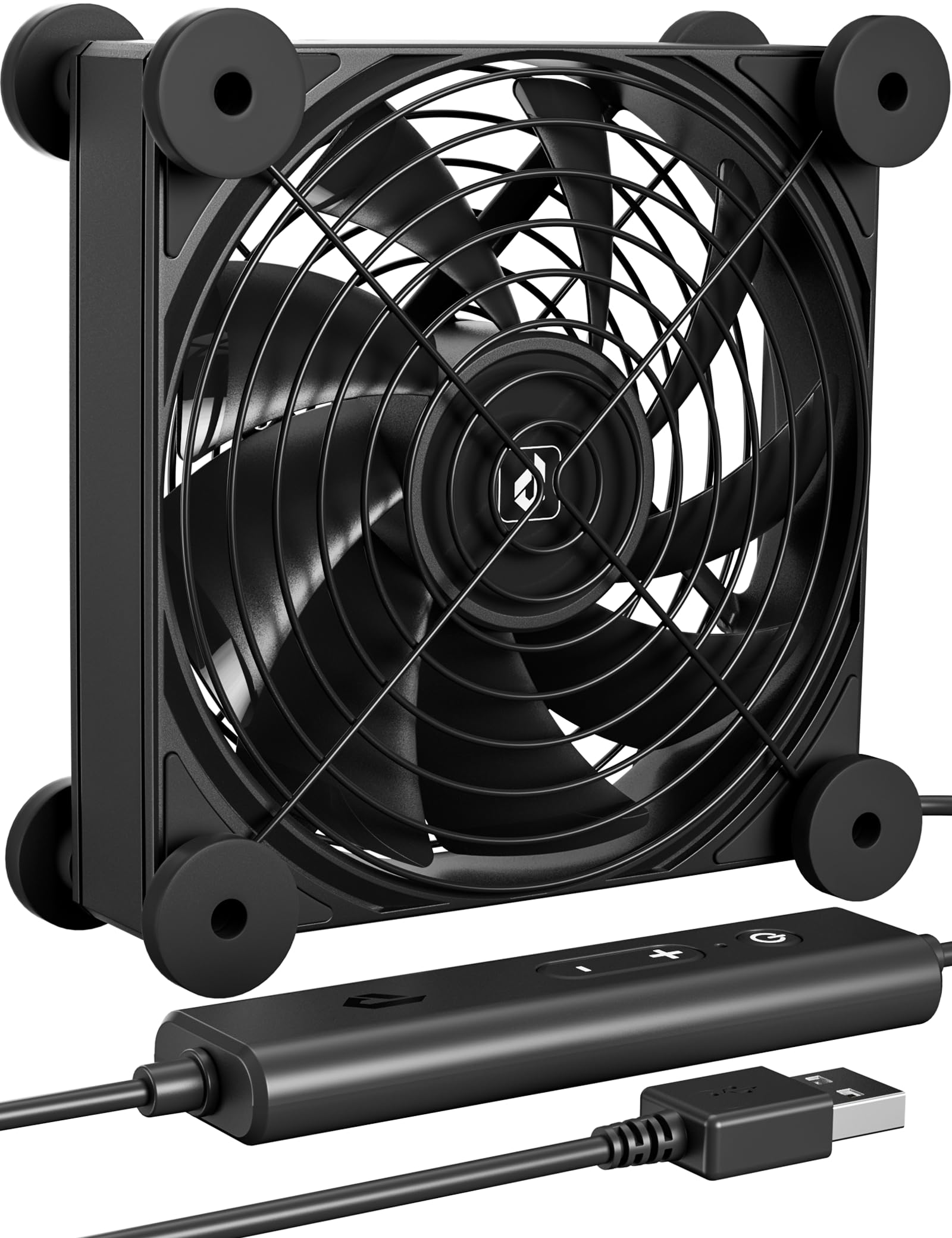 upHere gaming USB PC Fan, Double Ball Bearing, PC Fans, DC 5V Fan 120mm, USB Fans PC 120mm, for PS5, PS4, Laptop, TV Box, Router, U3UK1.