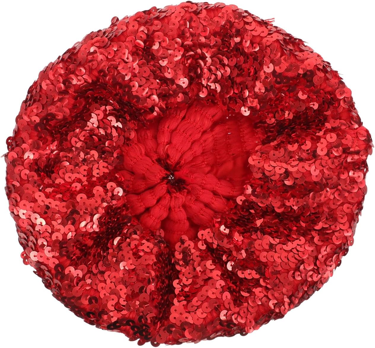 KESYOO French Hat Beret Women Fashion Berets Sparkle Sequins Beanie Hat Costume Accessories for Dance Performance (Rosy) - Image 5