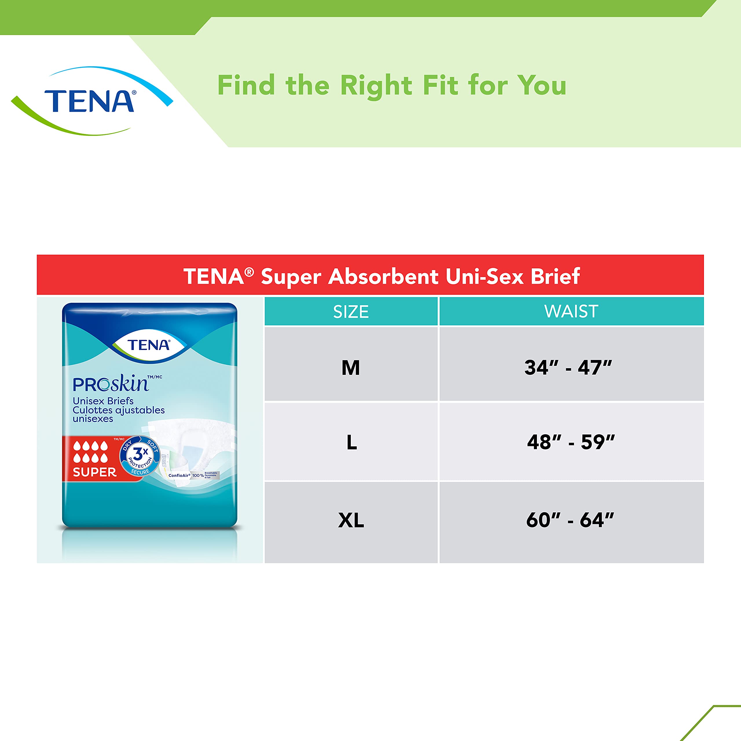 TENA ProSkin Unisex Incontinence Adult Diapers, Maximum Absorbency