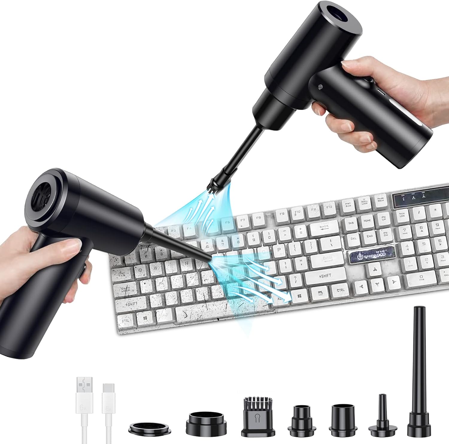 Buy FIRE BULL Compressed Air Duster, 2Gear 50000 RPM Electric Air Duster & Vacuum 2 in 1 for