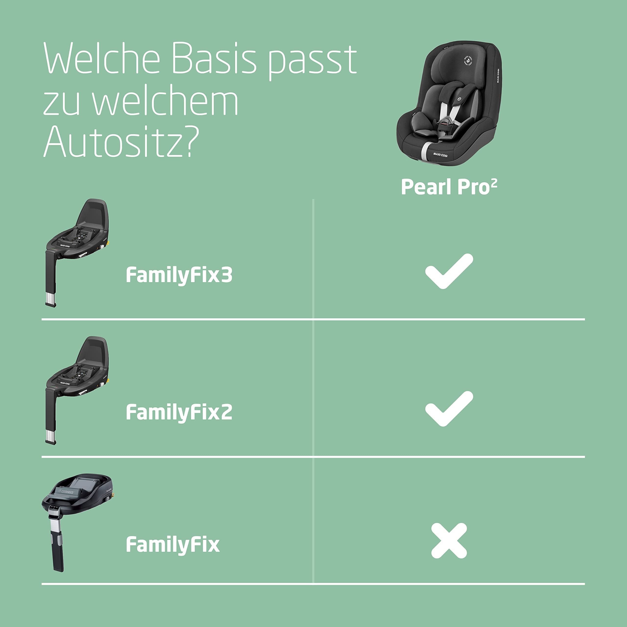Maxi-Cosi Pearl Pro² i-Size, Kleinkinderautositz, ISOFIX, Rückwärtsgerichteter Autositz, Gruppe 1, Ab ca. 6 Monate bis 4 Jahre, 67 bis 105 cm, Authentic Black